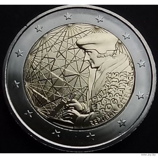 Австрия 2 евро, 2022 35 лет программе Эразмус UNC