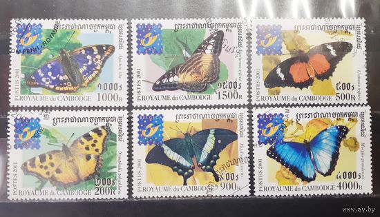 Камбоджа. 2001 год. Фауна. Бабочки (1347)