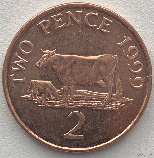 Гернси 2 пенса 1999 г.