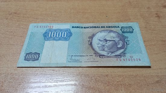 1000 кванза 1987 года Анголы  **2529