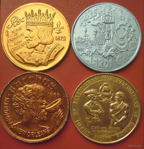 Жетоны карнавала Марди Гра (г. Новый Орлеан, США)