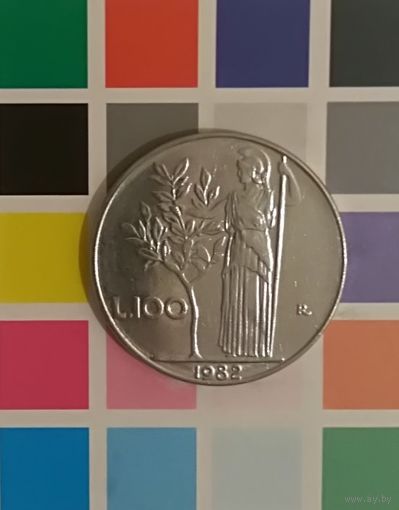 Италия 100 лир  1982