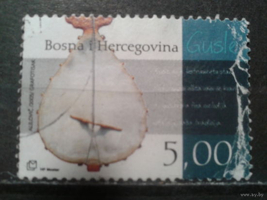 Босния и Герцеговина (Хорватия), 2005. Музыкальный инструмент. Гусле. Mi-6,0 евро гаш.