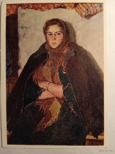 Соцреализм. Стожаров. Шуршилина, орденоносец, телятница колхоза им.Ленина