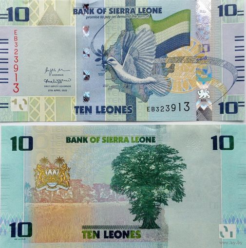 Сьерра - Леоне 10 леоне 2022 год UNC