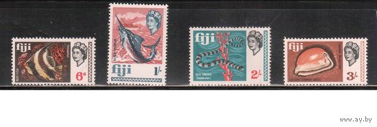 Фиджи-1968(Мих.217-224) , ** , Морская  Фауна, Рыбы, Раковины