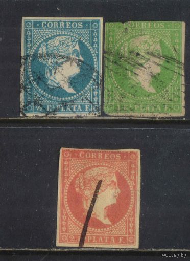 Испания Колонии Испанская Вест-Индия 1857 Изабелла Стандарт  Полная #8-10