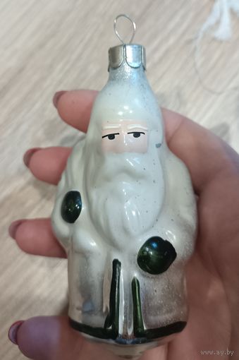 Елочные игрушки, стекло, дед мороз