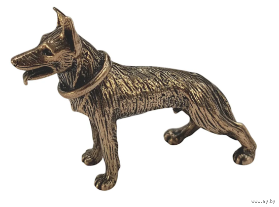Статуэтка миниатюра Овчарка Бронза