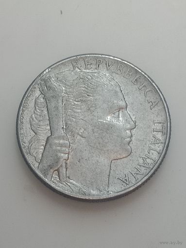 Италия 5 лир 1949 года .