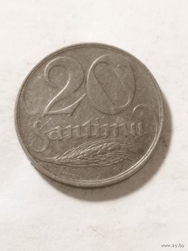 Латвия 20 сантим 1922
