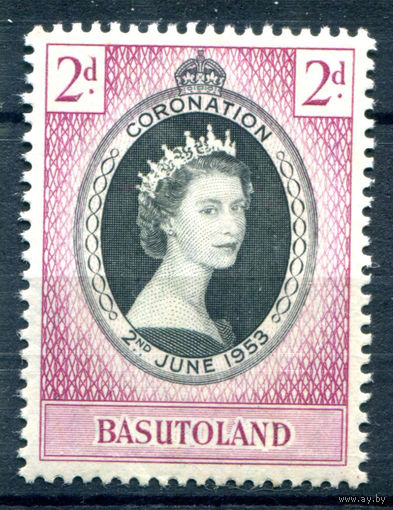 Британские колонии - Басутоленд - 1953г. - коронация королевы Елизаветы II - 1 марка - полная серия, MNH [Mi 45]. #2-Bc-D-KS-6