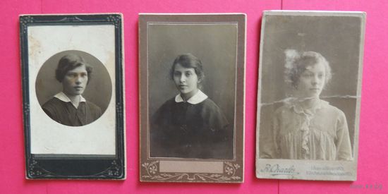 Фото визит-портреты "Гимназистки", Санкт-Петербург, до 1917 г.