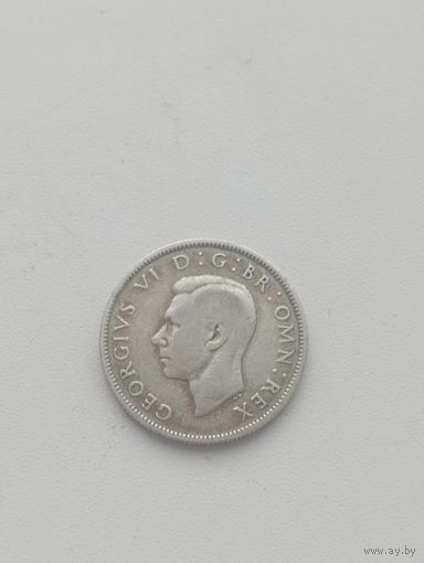 ВЕЛИКОБРИТАНИЯ 2 шиллинга 1944 год/ серебро/