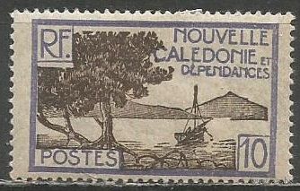 Новая Каледония. Бухта. Горный пейзаж. 1928г. Mi#140.