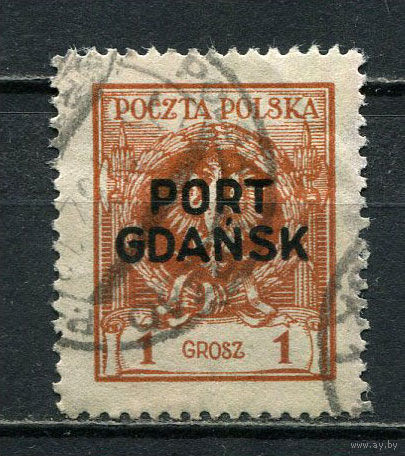 Польша - PORT GDANSK - 1925 - Надпечатка на марках Польши 1Gr - [Mi.1] - 1 марка. Гашеная.  (Лот 12JA)-TG3P52