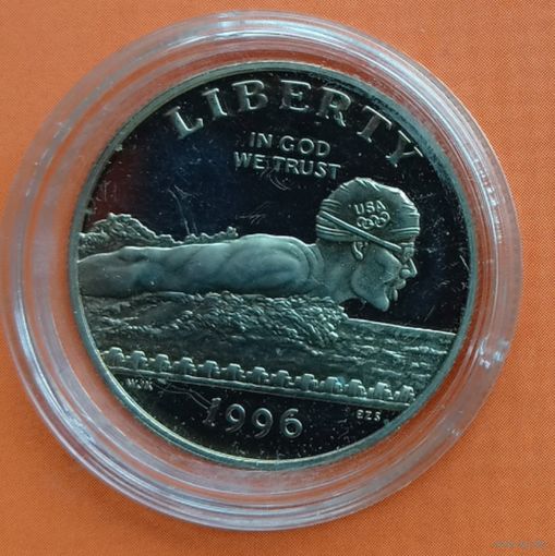 Полдоллара 1996S. Летние ОИ в Атланте. Плавание