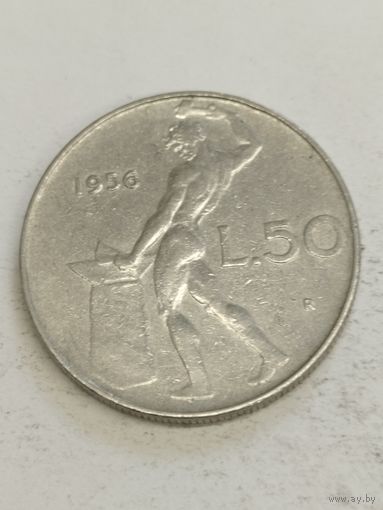 Италия 50 лир 1956