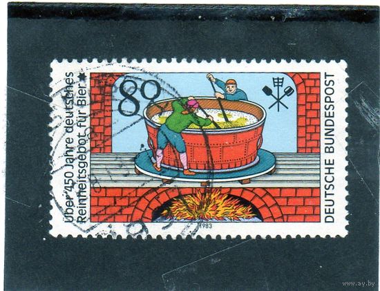Германия. Ми-1179. Reinheitsgebot. Серия: 450-я Anniv. Закона о чистоте пива.1983.