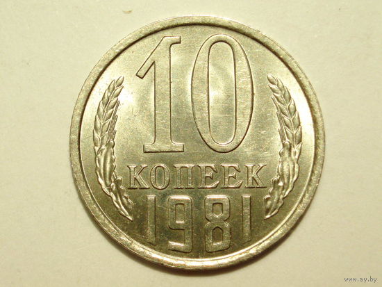 10 копеек 1981 aUNC #B