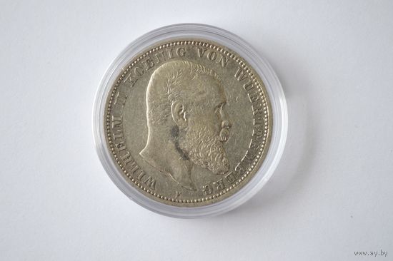 5 марок 1900г. Вюртемберг. Оригинал.