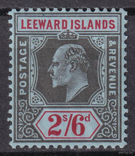 150.BrKCI. Великобритания. Колонии. Подветренные острова. Стандарт. Эдуард VII. 2'6Sh. 1907 г. Mi.#44.