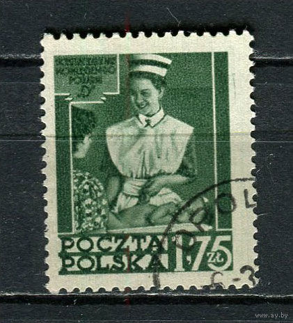 Польша - 1953 - Польская служба социального здравоохранения 1,75Zt - [Mi.817] - 1 марка. Гашеная.  (Лот 45Fx)-T25P36