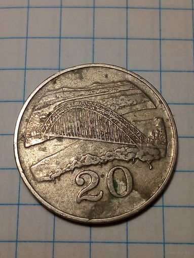 20 центов Зимбабве 1991 год