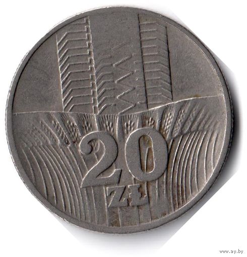 Польша. 20 злотых. 1974 г.
