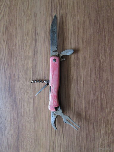 Нож складной-походный,времен ссср.Много предметный,6 предметов.