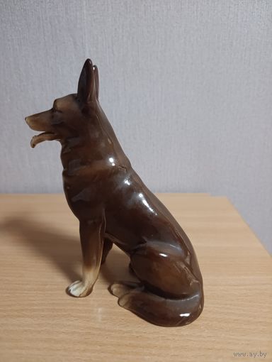 Собака Овчарка. Немецкая фарфоровая статуэтка. Германия