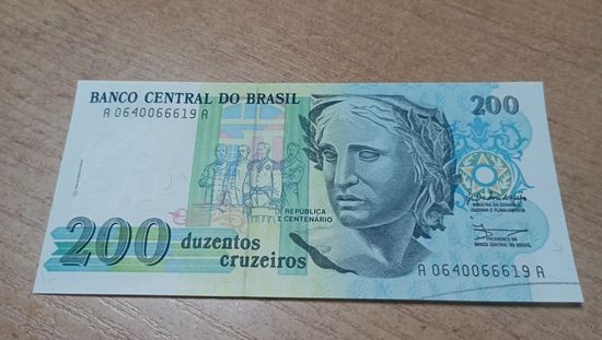 200 крузейро 1990 года Бразилии