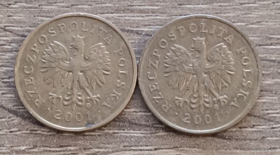 Польша. 2 гроша 2001 года.