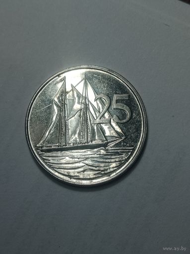 Каймановы острова 25 центов 2005 года .