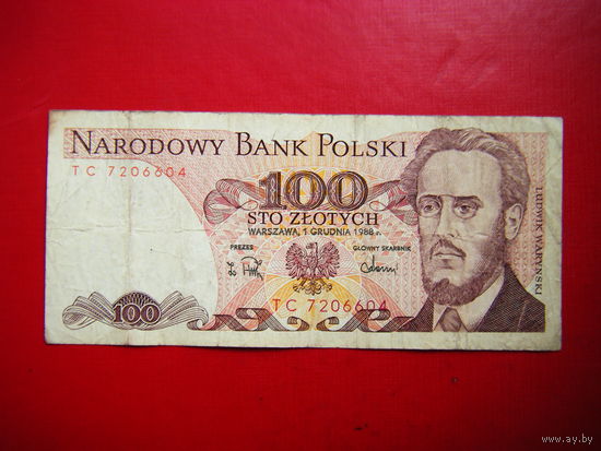 100 злотых 1988г.