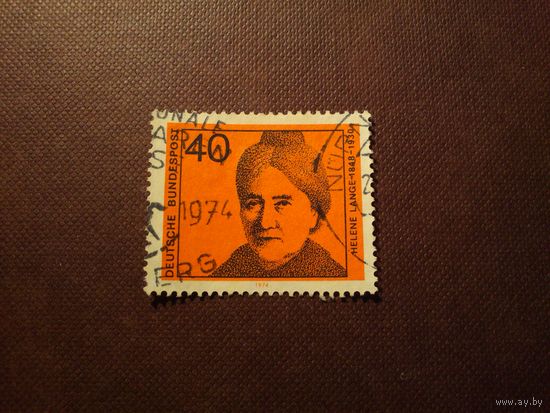 Германия 1974 г. Елена Ланге (1848-1930),немецкий публицист и педагог, деятель женского движения.