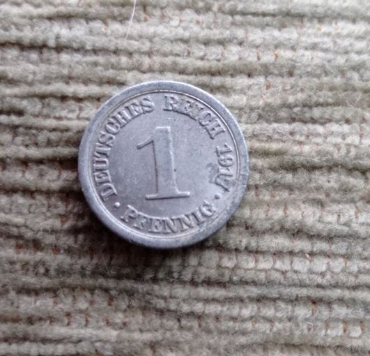 Werty71 Германия 1 пфенниг 1917 А