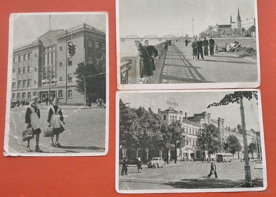 Рига. Виды города. Начало 1950-х. 3 открытки. Цена за 1