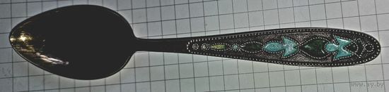 СЕРЕБРО СССР 875 ПР. ложка  ЭМАЛЬ КОФЕЙНАЯ .15гр НОМЕР 1