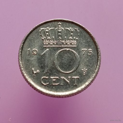 Нидерланды 10 центов 1975