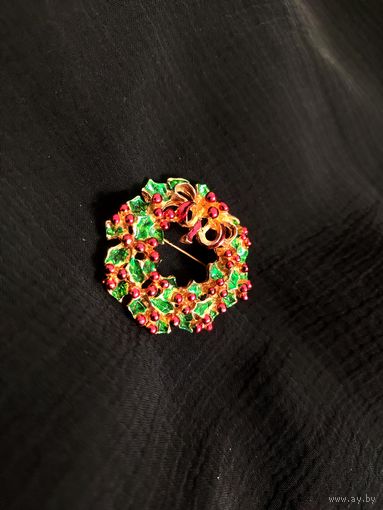 Брошь новогодняя