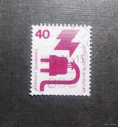 Марка Германия 1971 год Стандартный выпуск