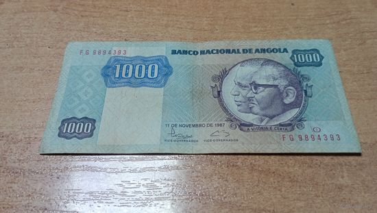 1000 кванза 1987 года Анголы  **9894393