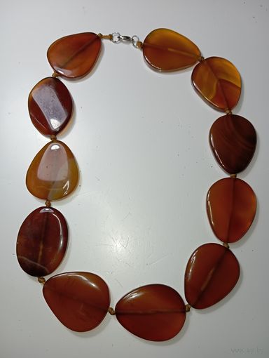 Винтажные Бусы - Ожерелье из Сердолика .