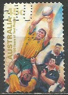 Австралия. 100 лет участия в ЧМ по регби. 1999г. Mi#1825.