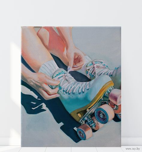 Картина маслом: "Мгновение перед стартом"