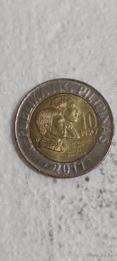 Филиппины 10 песо 2011