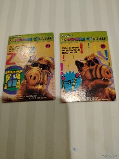 Карточки. 1987.альф.сумасбродные советы. Лот