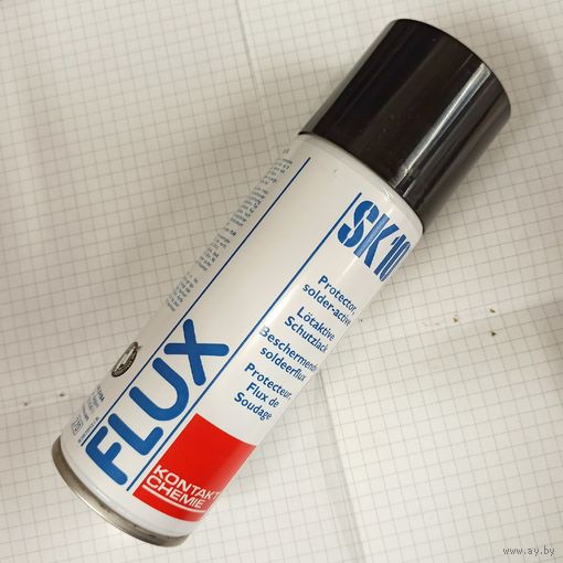 ПРОСРОЧЕН. FLUX SK 10. Лак и флюс для пайки на основе канифоли. 200 мл, защитное флюсующее покрытие. Глянцевый лак. CRC KONTAKT CHEMIE