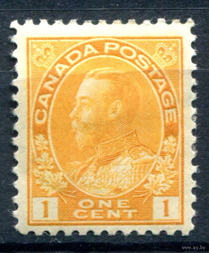 Британские колонии - Канада - 1922/25г. - король Георг V, 1 с - 1 марка - MH, есть маленькое тонкое место на зубчиках перфорации справа [Mi 105 A]. #3-WB-82-A-1